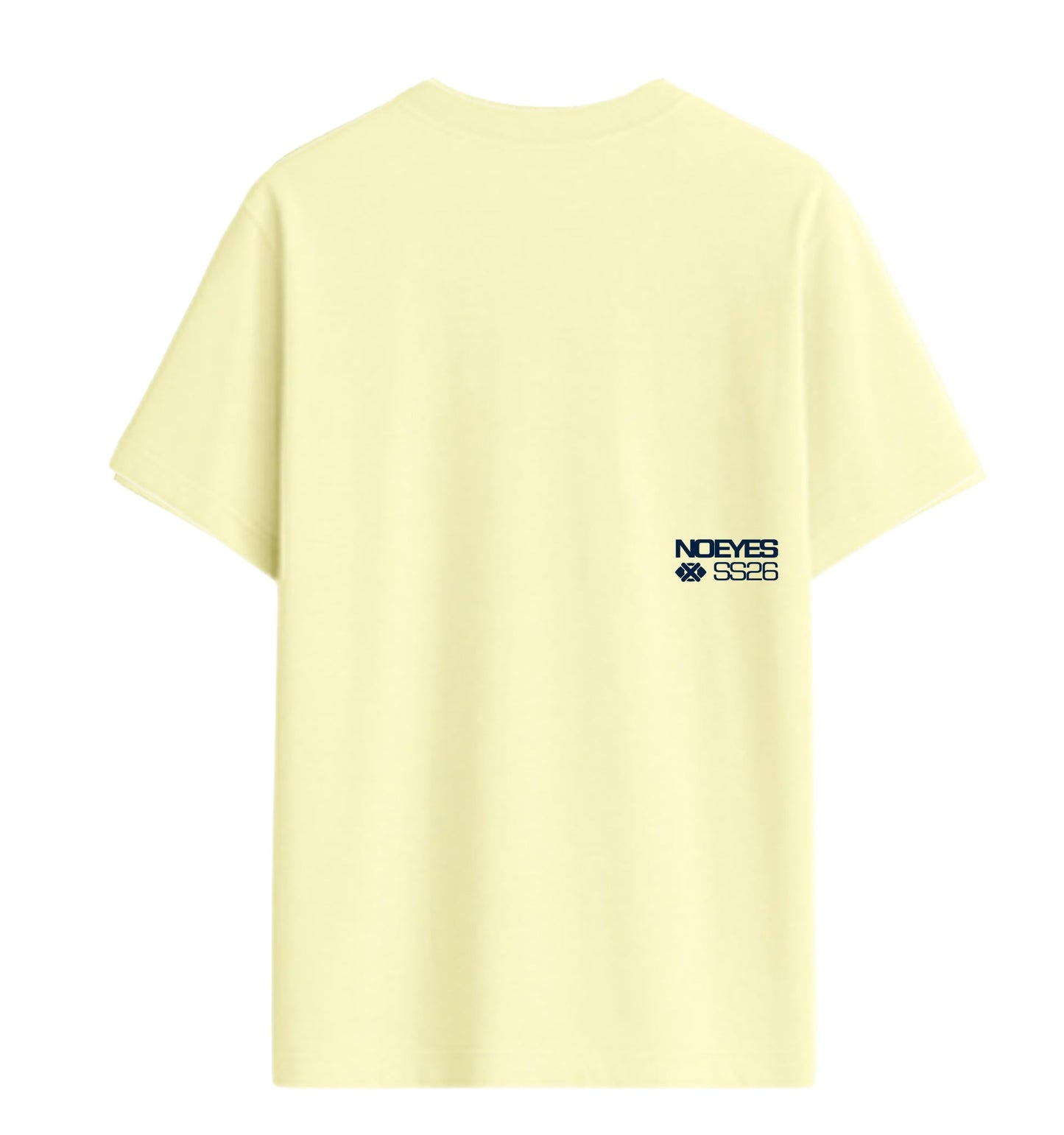 Camiseta NO EYES Sunfade amarilla vista trasera