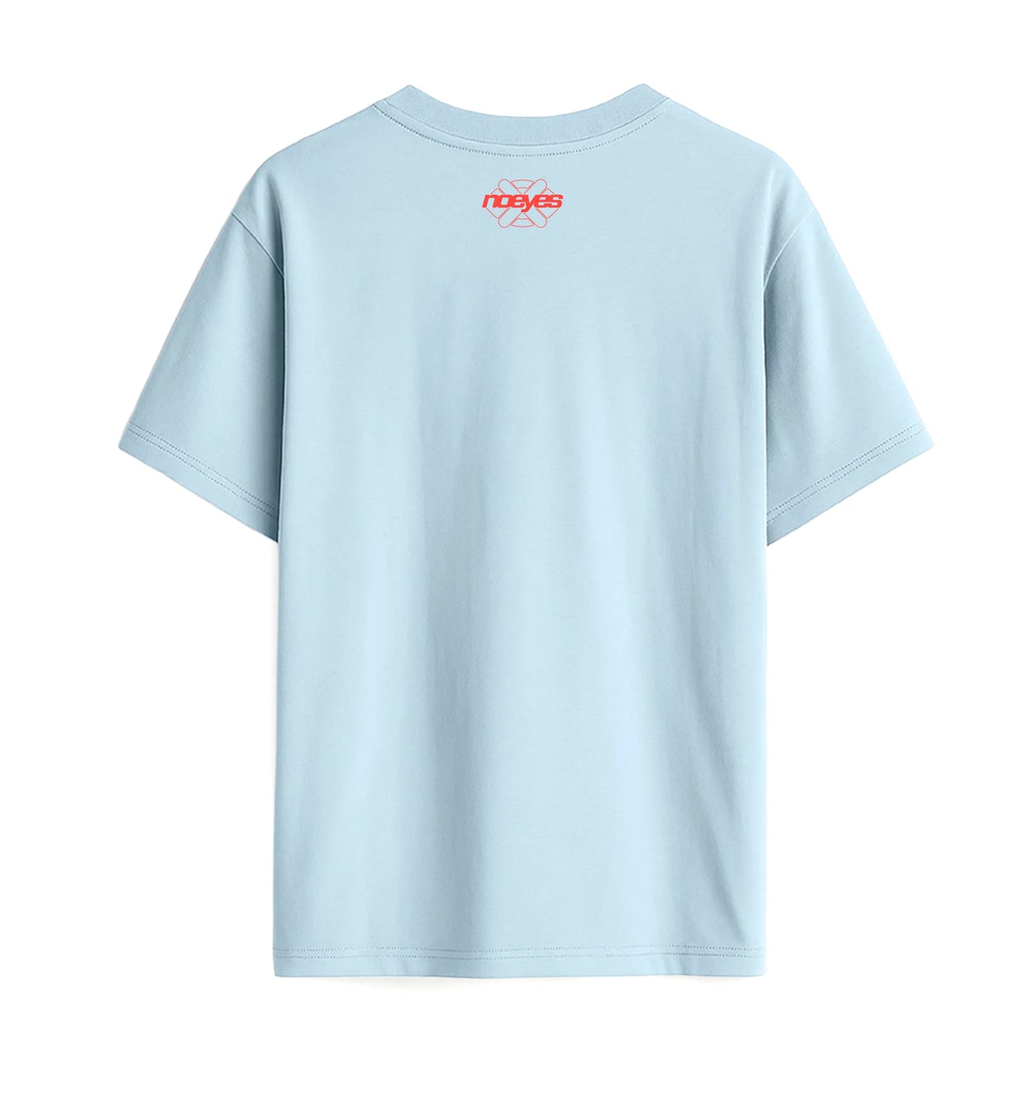 Camiseta NO EYES Nostalgic azul claro vista trasera