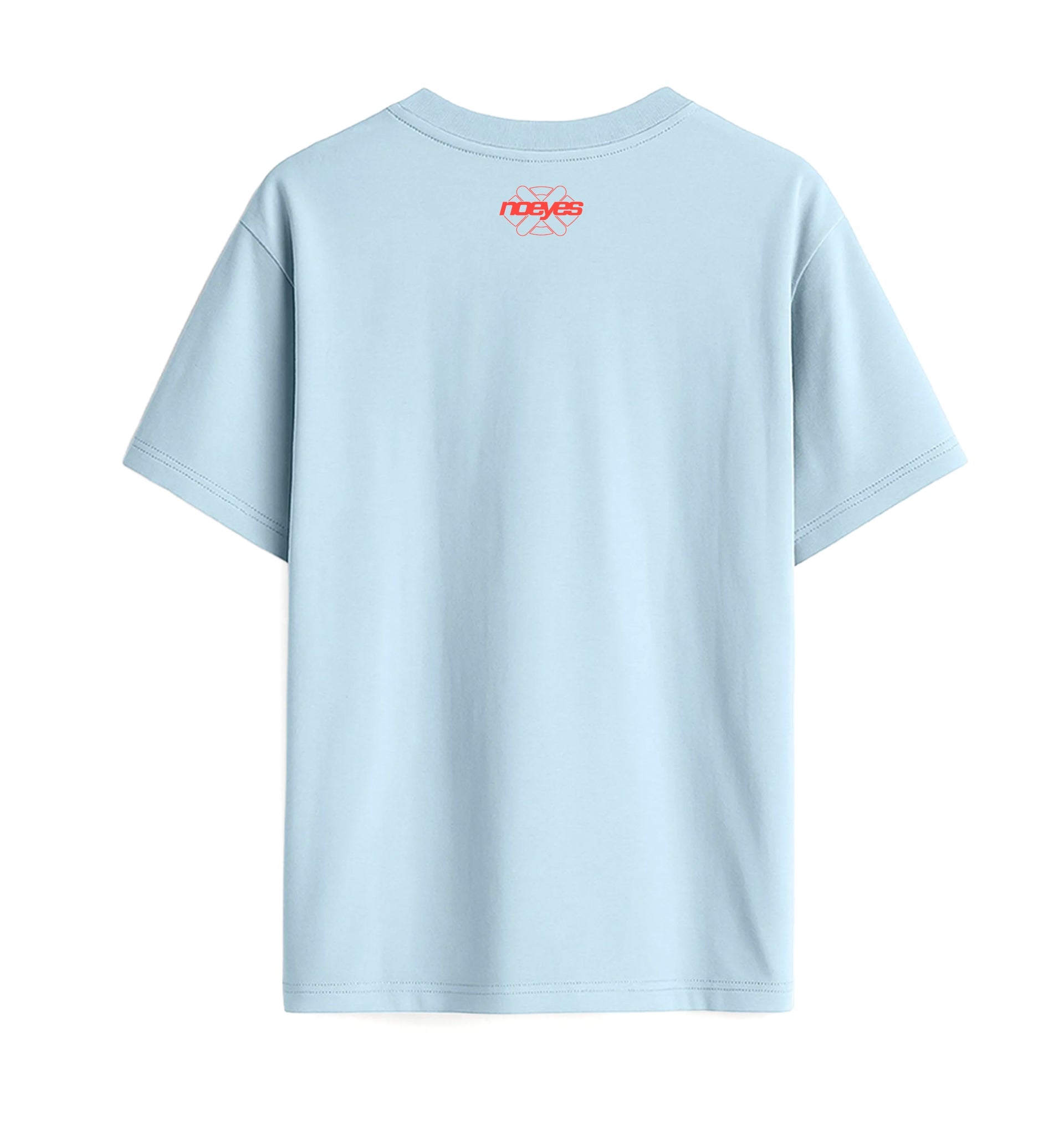 Camiseta NO EYES Nostalgic azul claro vista trasera