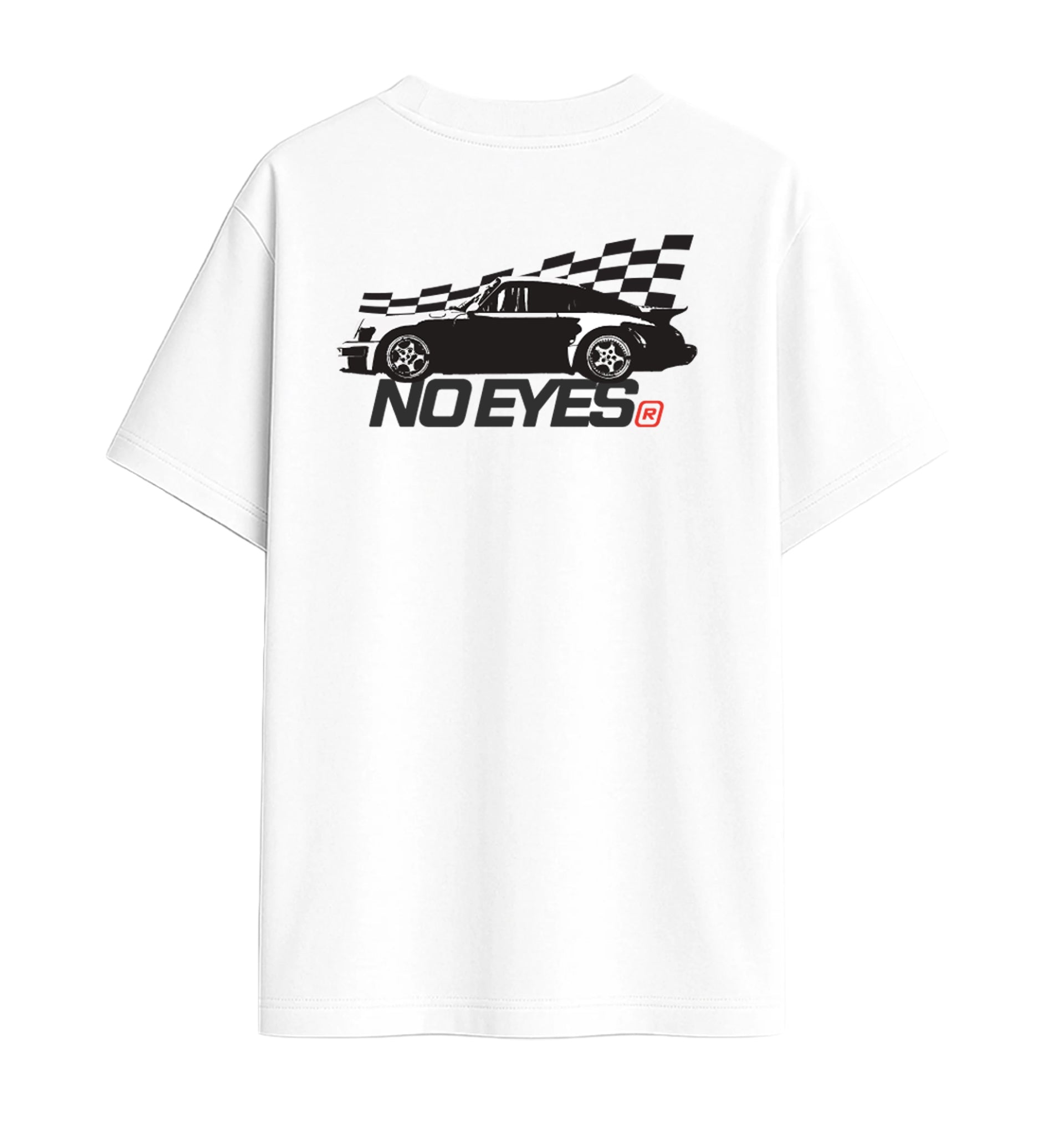 Camiseta Oversize NO EYES Racing Team White espalda