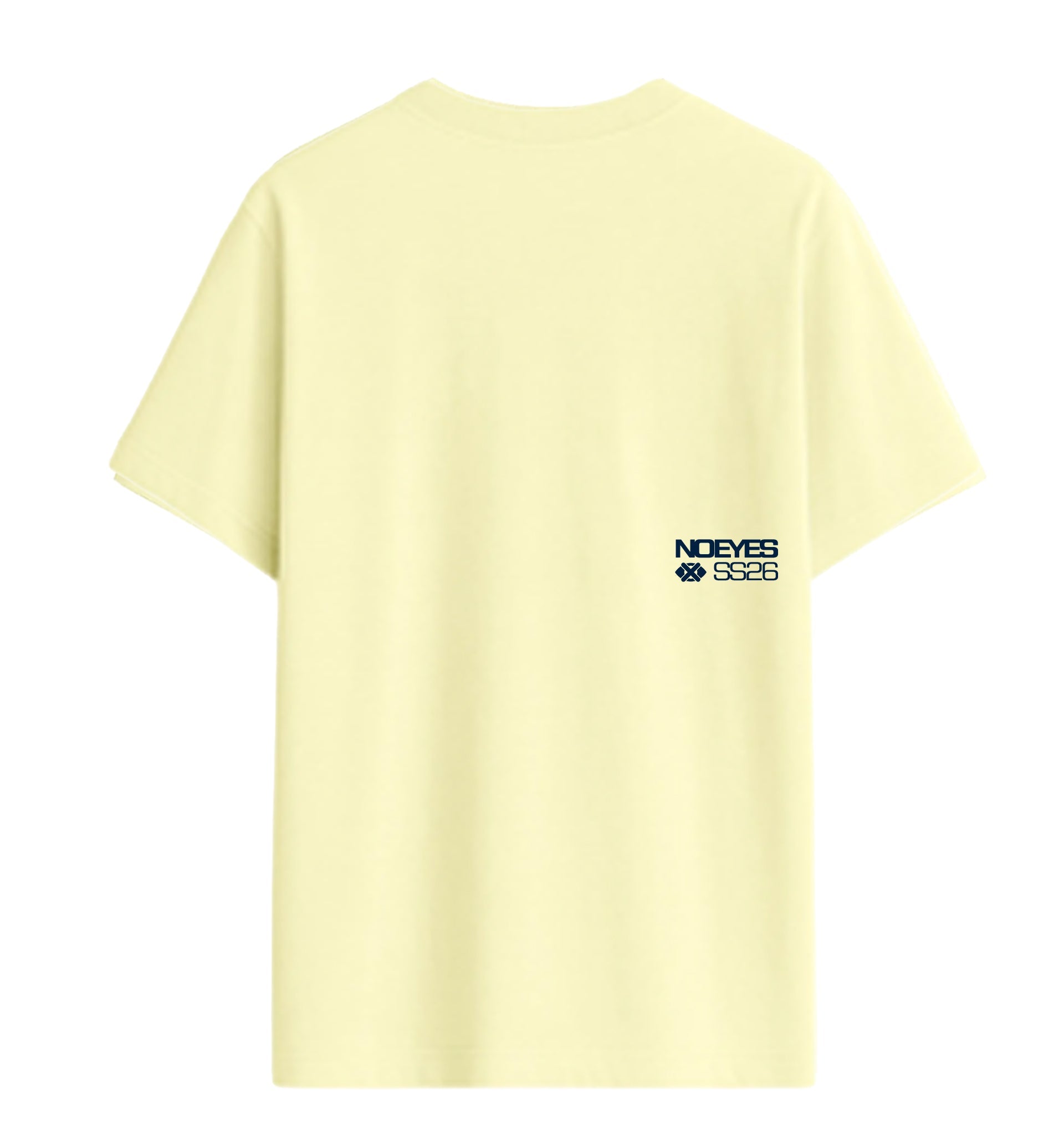 Camiseta NO EYES Sunfade amarilla vista trasera