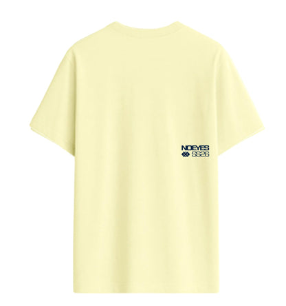 Camiseta NO EYES Sunfade amarilla vista trasera