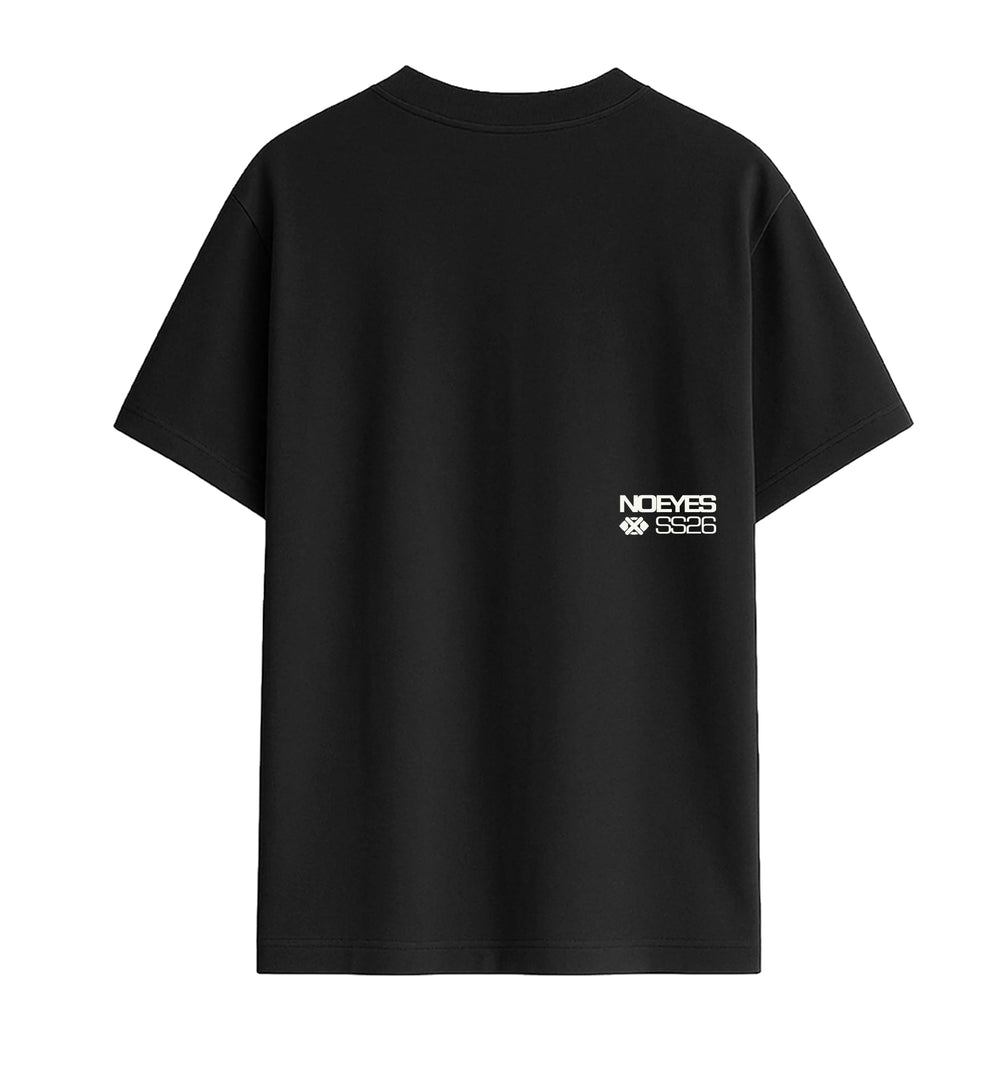 Camiseta Oversize No Eyes Sunfade Black - espalda