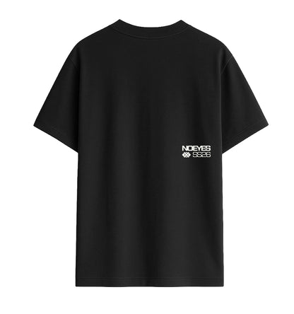 Camiseta Oversize No Eyes Sunfade Black - espalda