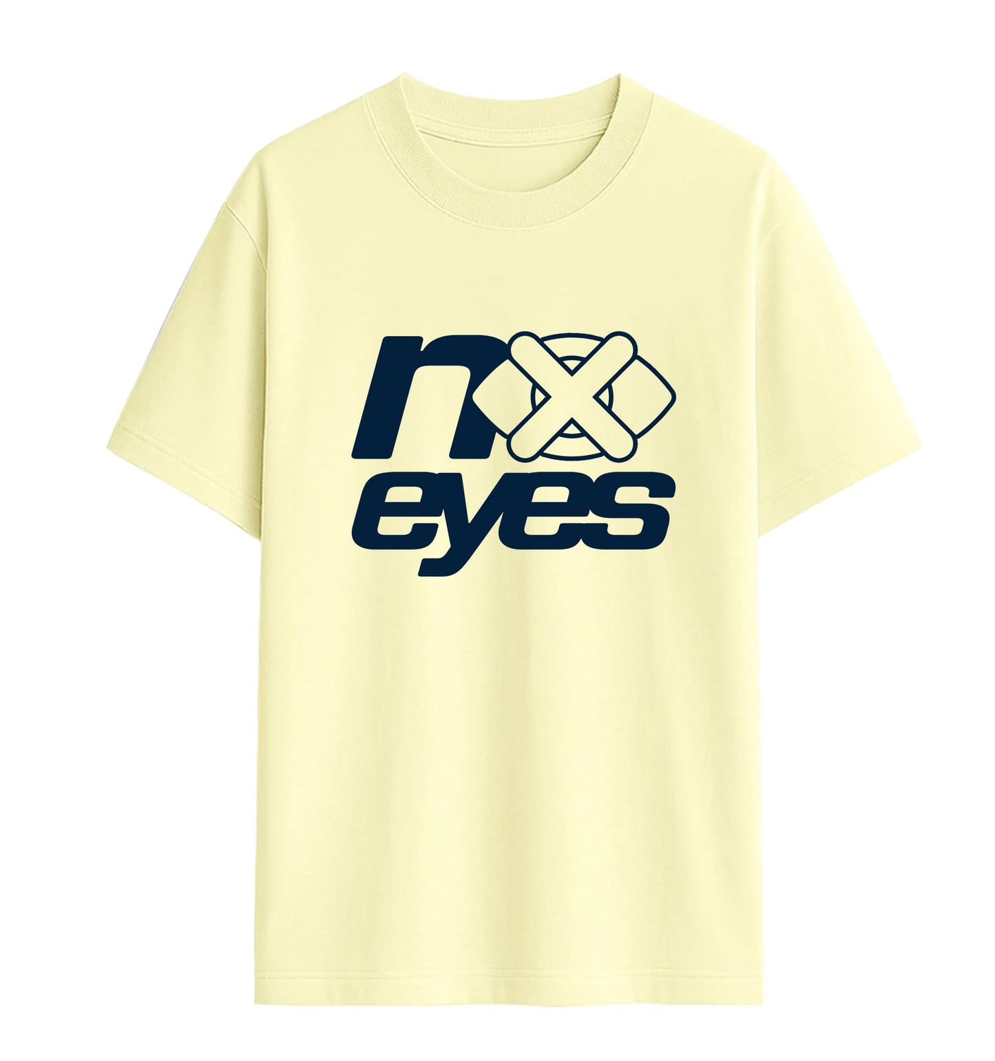 Camiseta NO EYES Sunfade amarilla vista frontal