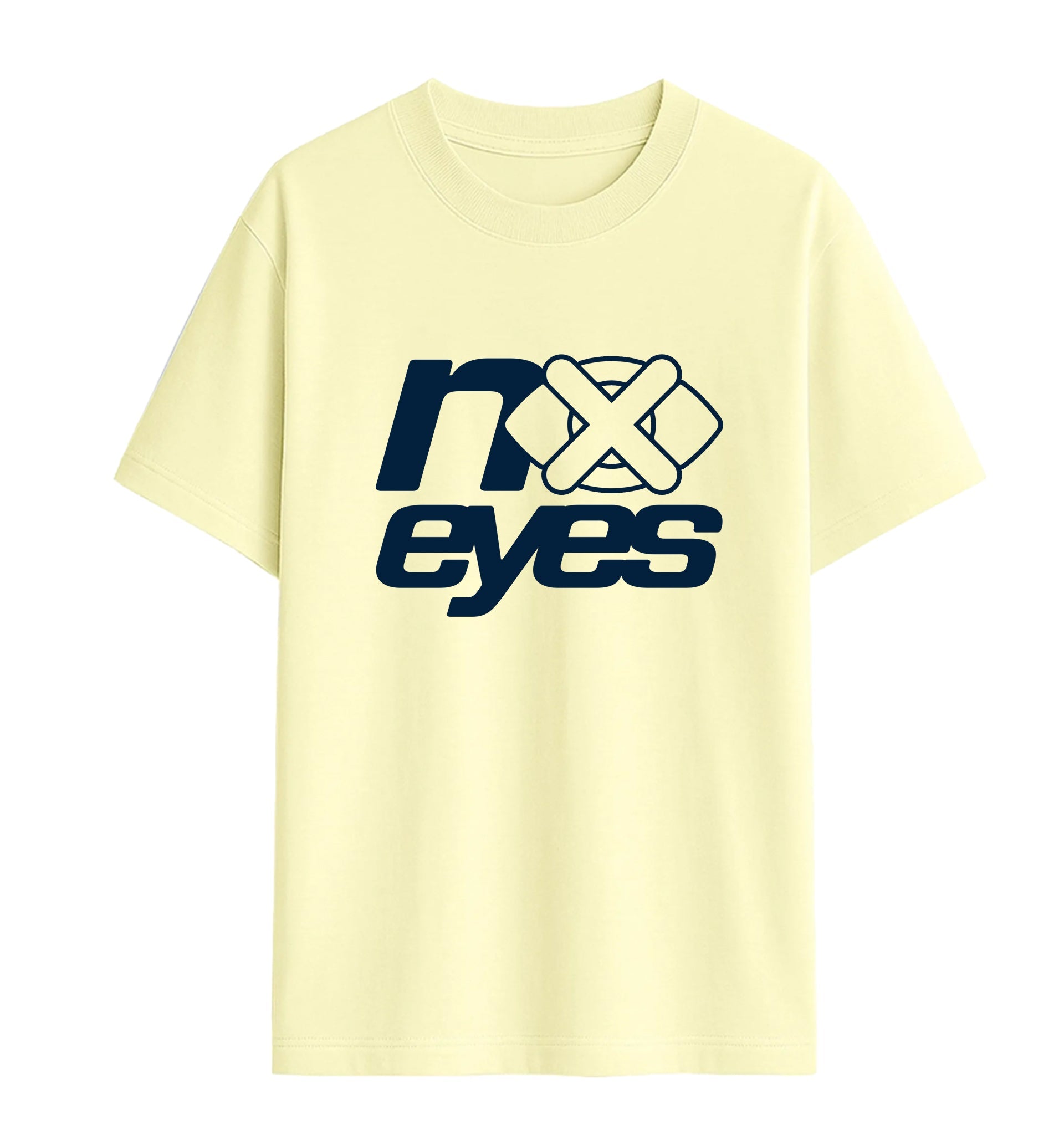 Camiseta NO EYES Sunfade amarilla vista frontal