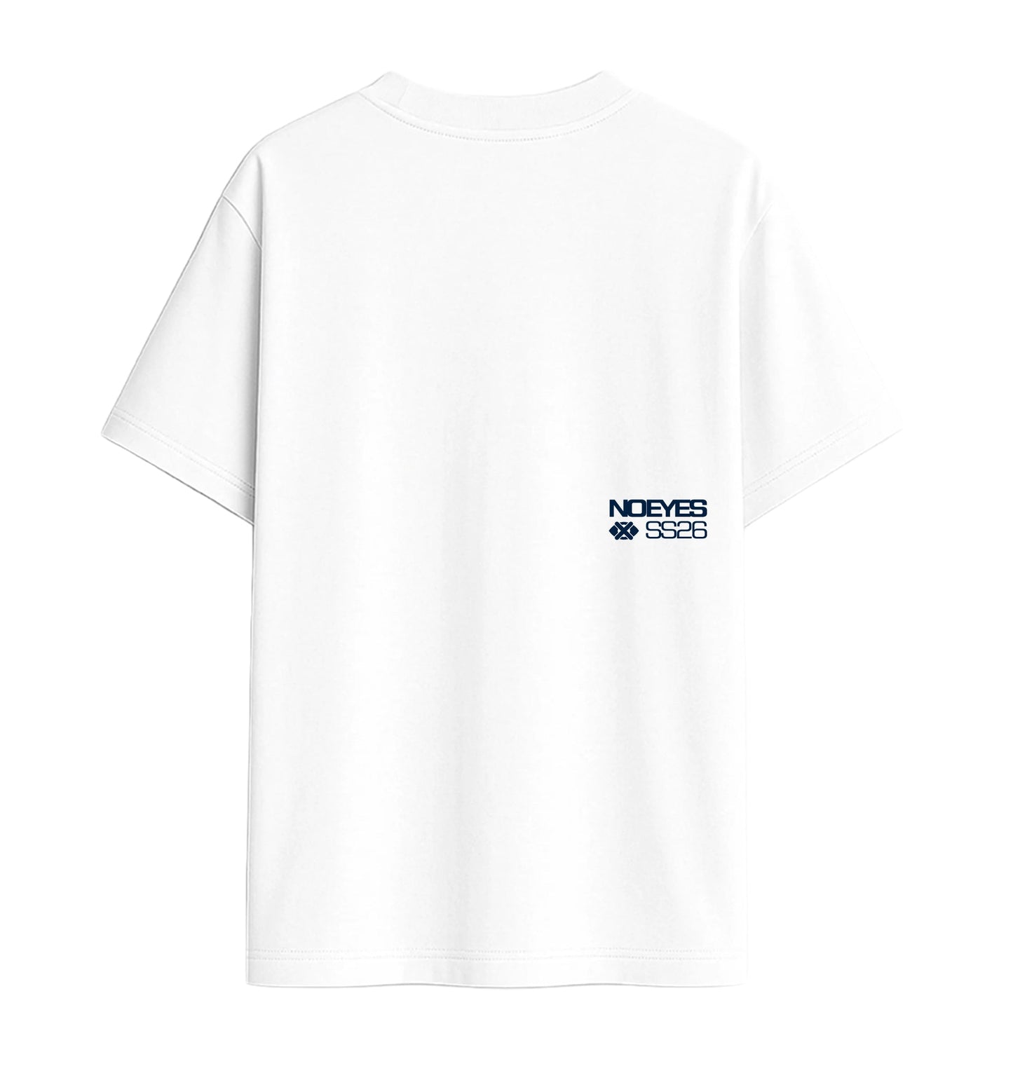 Camiseta Oversize No Eyes Sunfade White - espalda