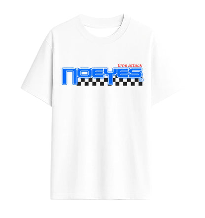 Camiseta NO EYES Time Attack blanca vista frontal