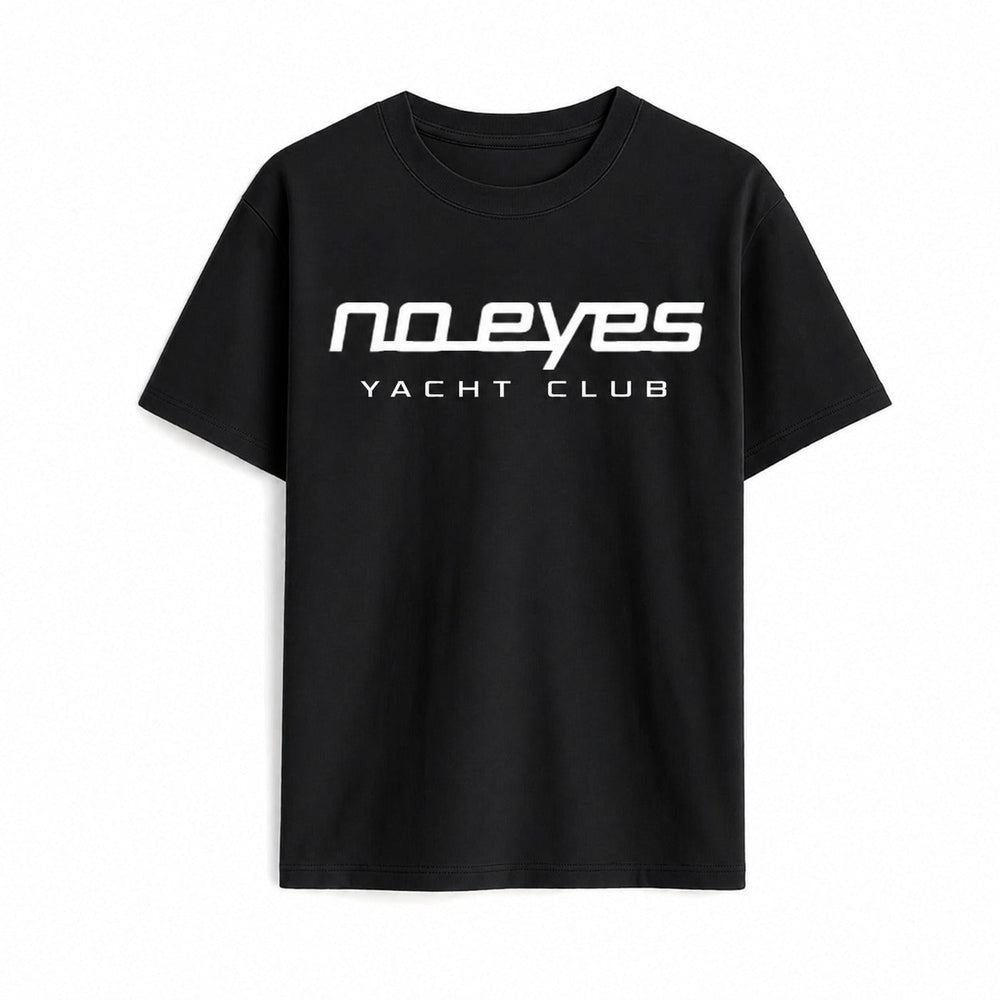 Camiseta NO EYES Yacht Club negra vista frontal