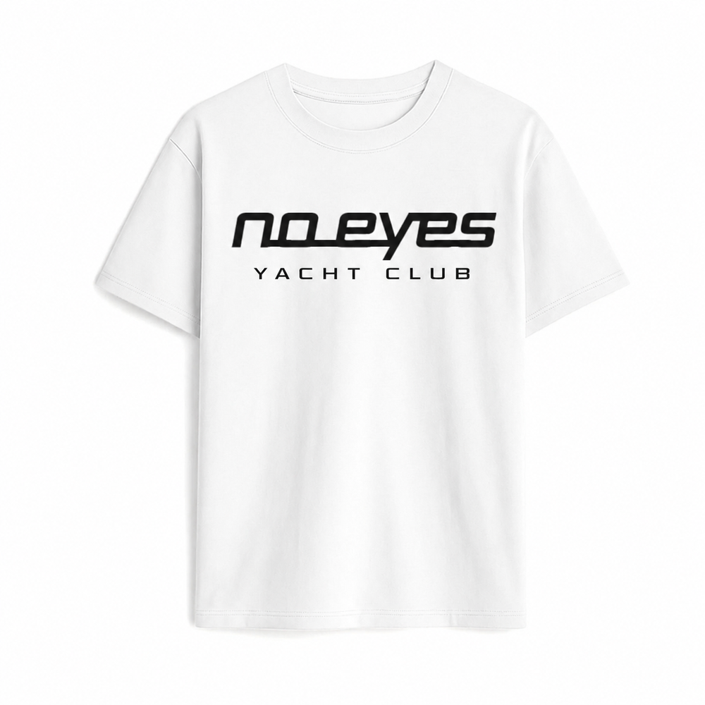 Camiseta NO EYES Yacht Club blanca vista frontal