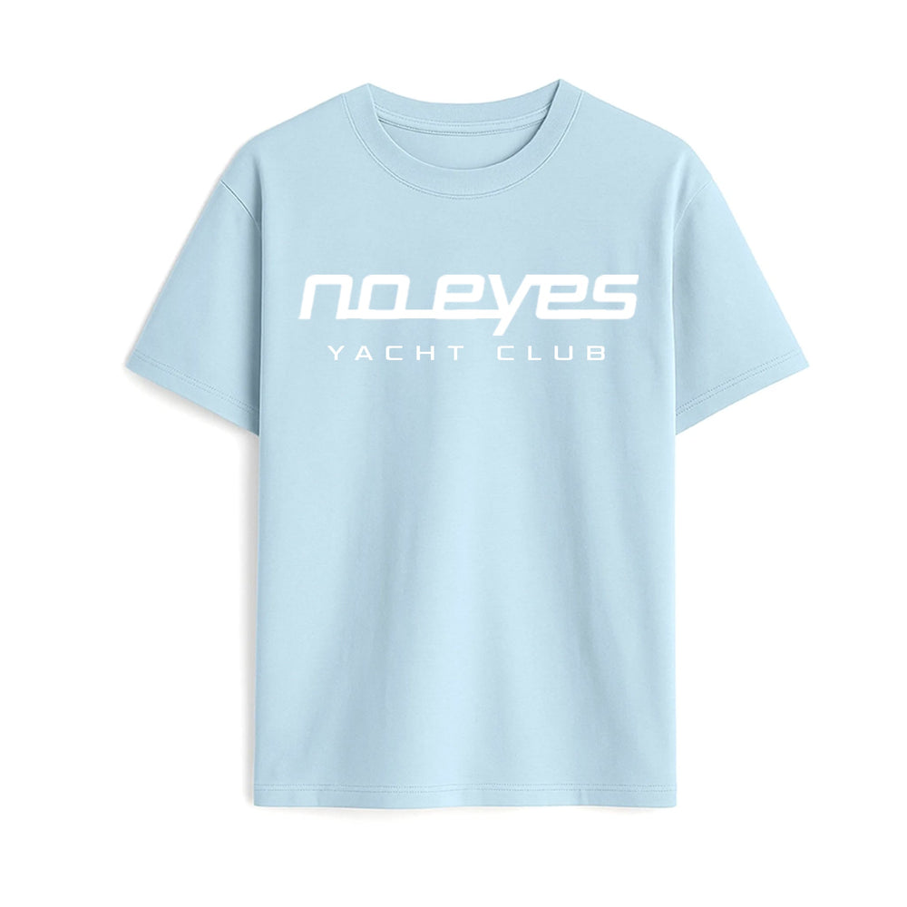 Camiseta NO EYES Yacht Club azul claro vista frontal