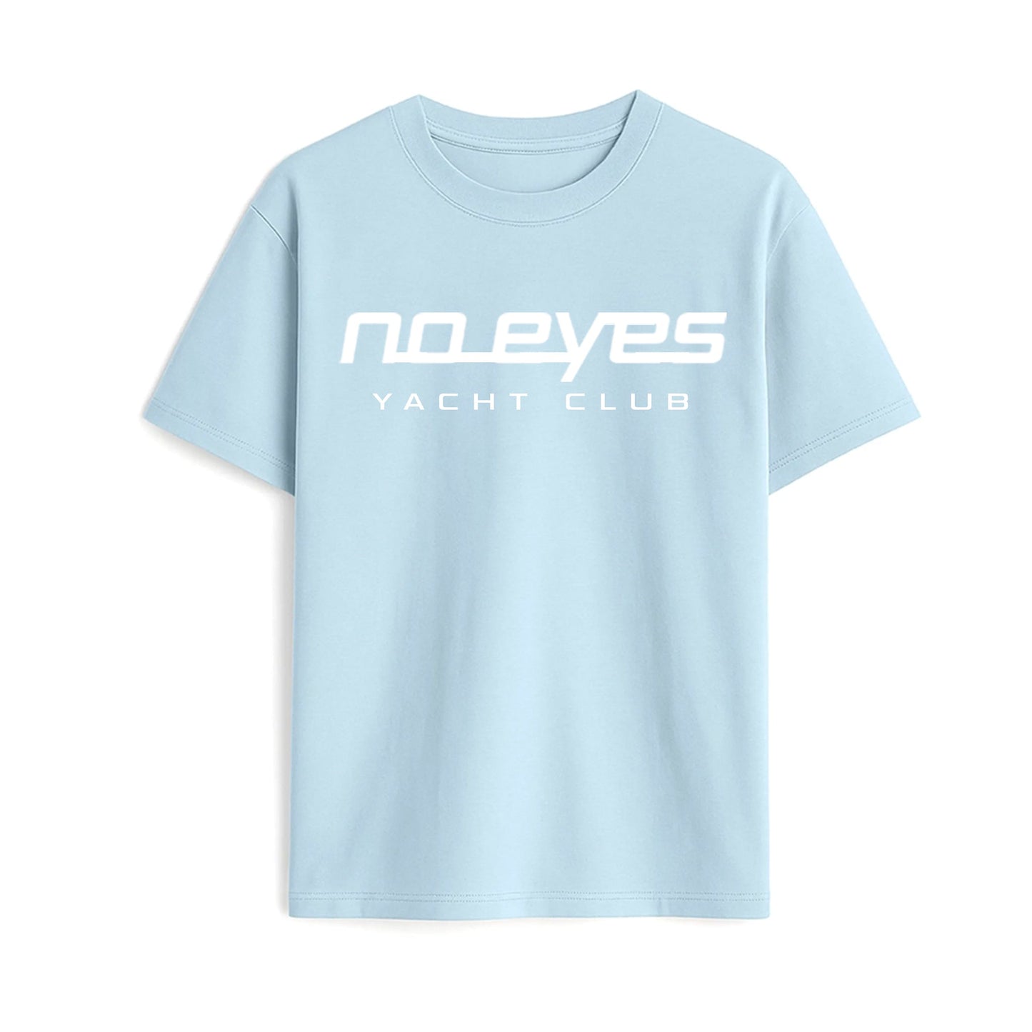 Camiseta NO EYES Yacht Club azul claro vista frontal